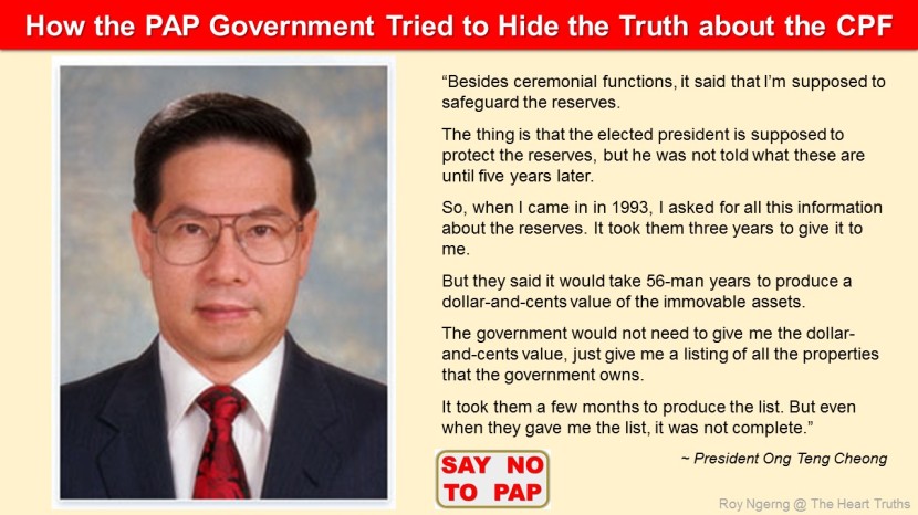 7 How the PAP Government Tried to Hide the Truth about the CPF @ President Ong Teng Cheong
