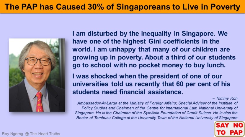 3 Do You Know that 30% of Singaporeans Live in Poverty @ Tommy Koh
