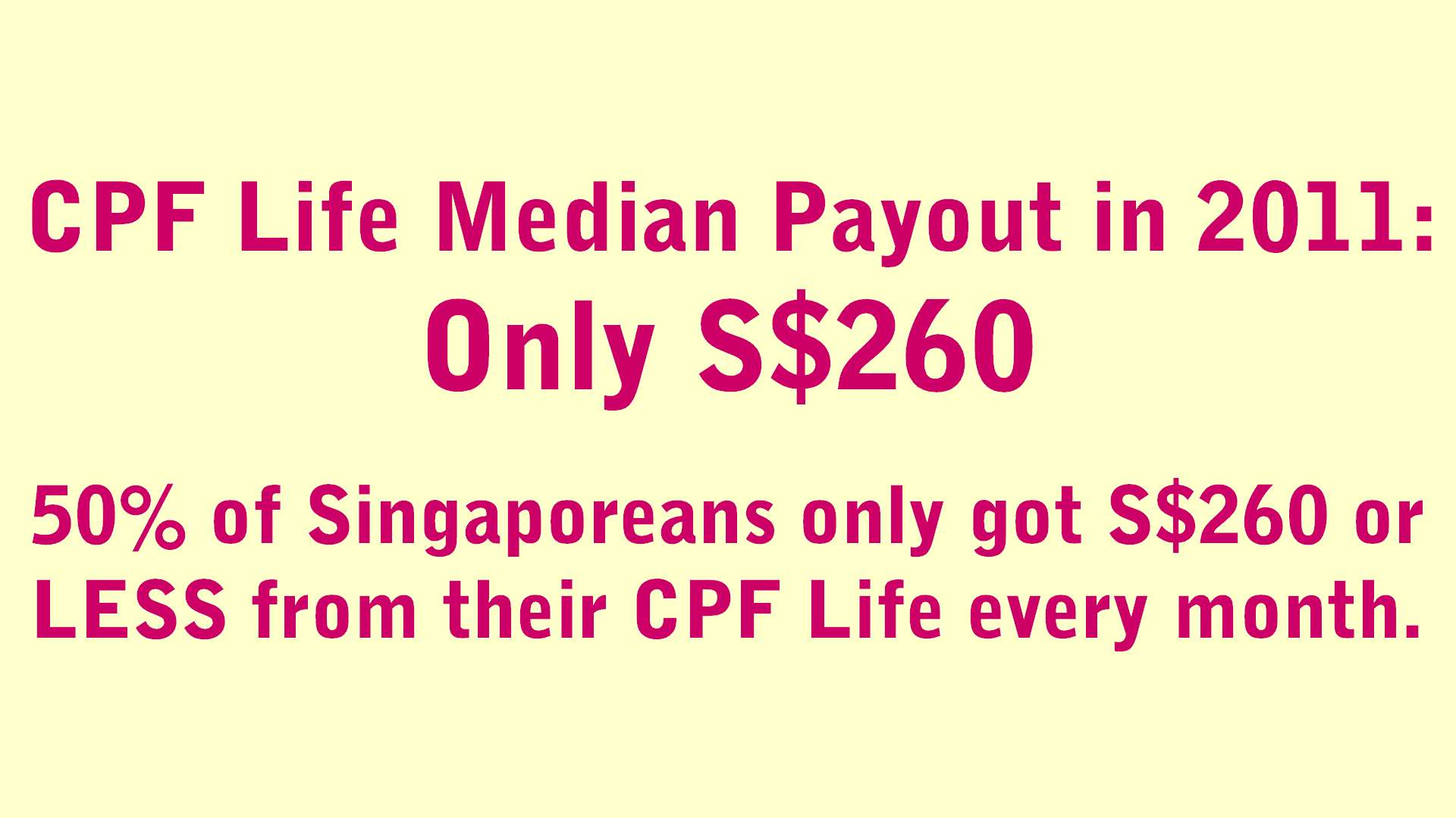 CPF Life Median Payout in 2011 Only $260.png